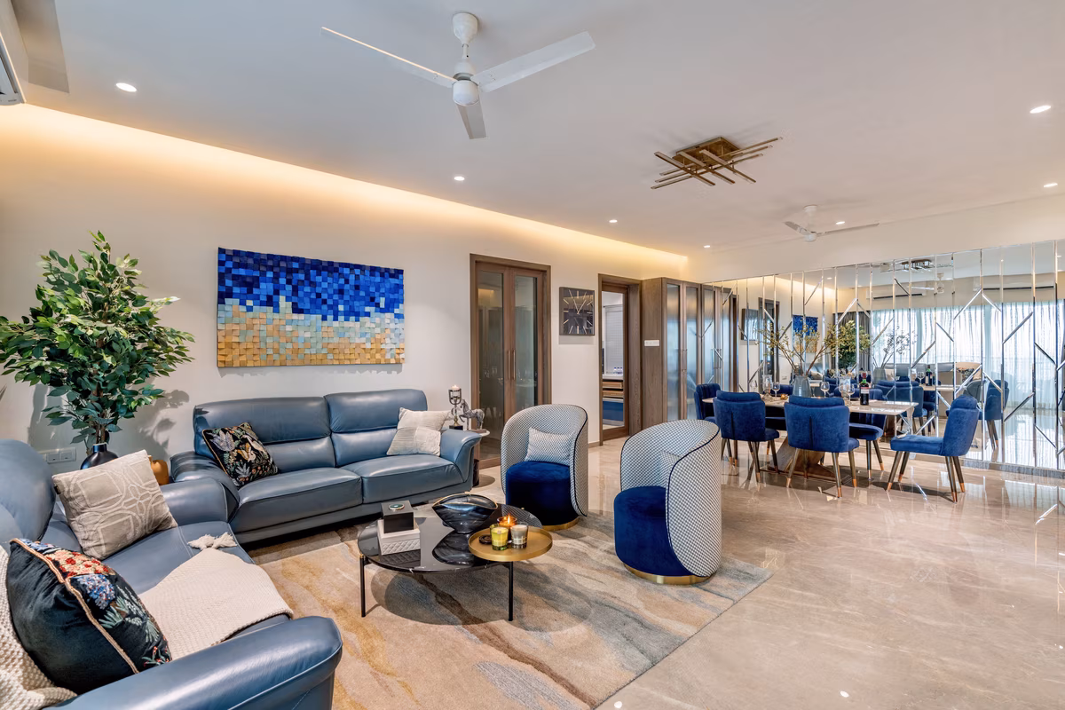 A beautifully designed living room by ASK Design and Build