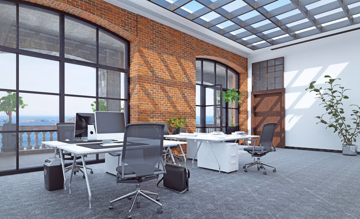 Collaborative meeting area in a commercial office by ASK Design and Build