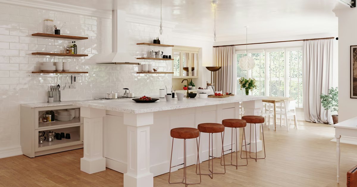 Bright Modern Kitchen with Open Shelving | ASK Design and Build